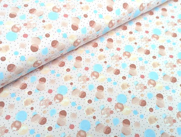 Baumwolljersey Kleine Kreise Dots Pastell Hellrosa